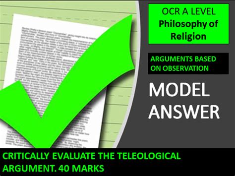 Teleological Argument Teaching Resources