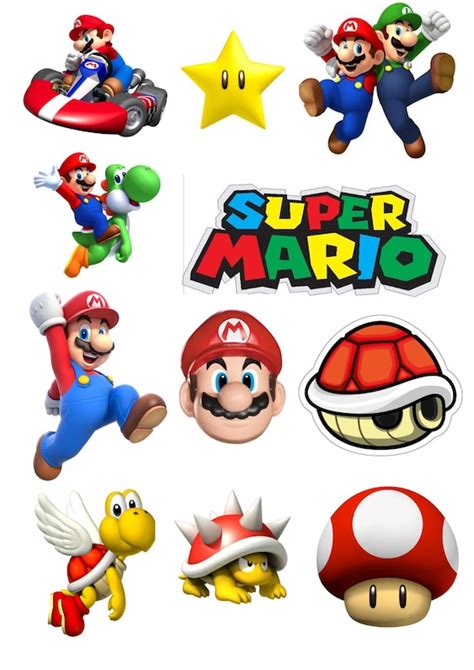 Super Mario Sticker Set Etsy