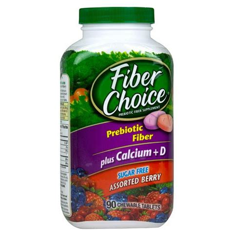 Fiber Choice Bone Health Prebiotic Fiber Supplement Sugar Free Chewable