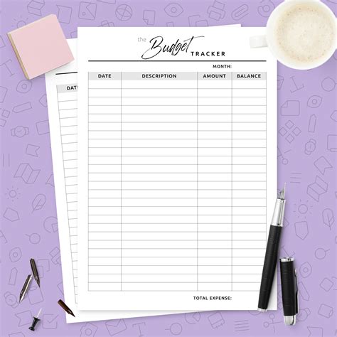 Monthly Expense Tracker Printable All The Columns Are Editable So You