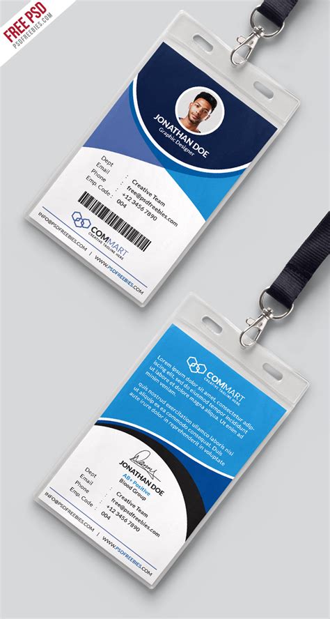 These special id cards are best for corporate use as these cards give a professional look overall and can be used for multiple purposes. Corporate Office Identity Card Template PSD | PSDFreebies.com