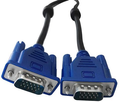 Orcaa Black Blue Vga 15 Pin Male To Male Computer Monitor Cable Wire