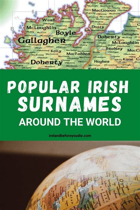 The Most POPULAR Irish Surnames Worldwide Irish Surnames Irish Names Irish Girl Names