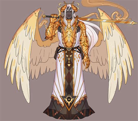 OC Art Preliminary Design Of My Aasimar Drow Paladin Gar Vraenn