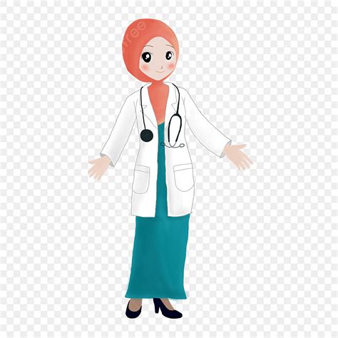 Kartun Karakter Dokter Muslim Wanita Wanita Muslim Dokter Png