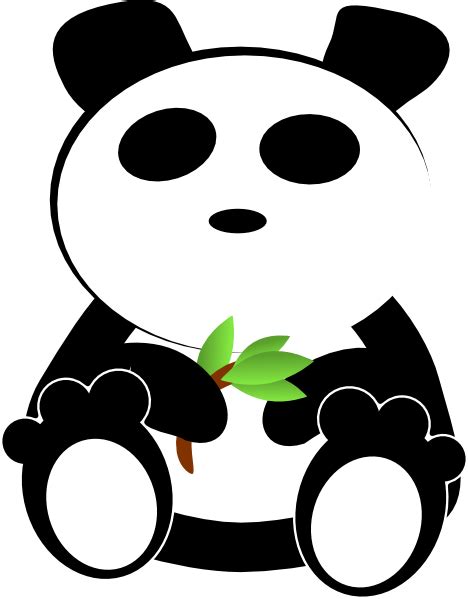 Panda Eating Bamboo Clip Art At Vector Clip Art Online