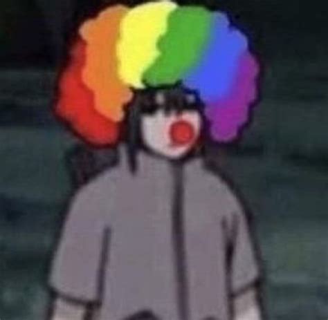 Sasuke Clown In 2020 Naruto Funny Funny Naruto Memes Naruto Cute