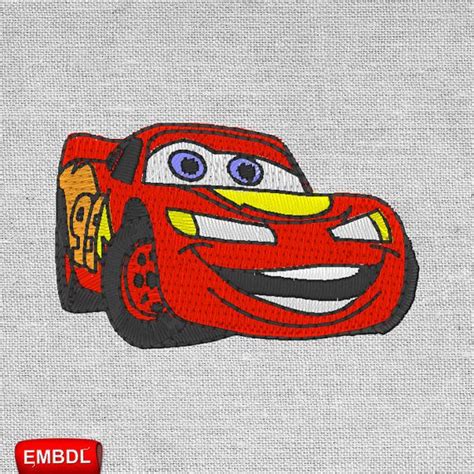 Lightning Mcqueen Disney Pixar Cars Embroidery Design Cartoon