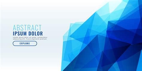 Abstract Blue Geometric Banner Design Download Free Vector Art Stock