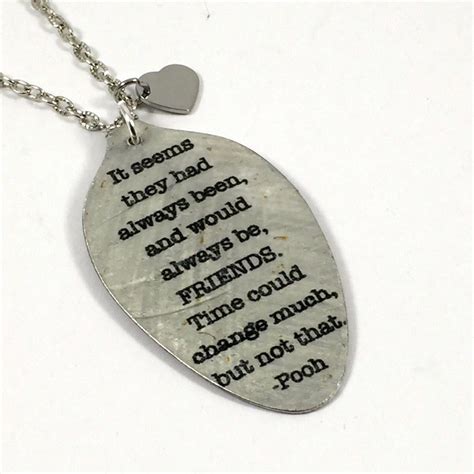 High quality digital print based on. Best Friend Gift Winnie the Pooh Pendant Pooh Quote Jewelry | Etsy | Quote pendant, Friend ...