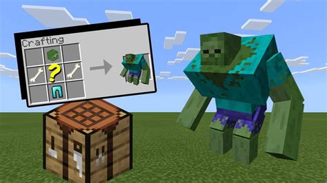 How To Craft A Mutant Zombie Minecraft Youtube