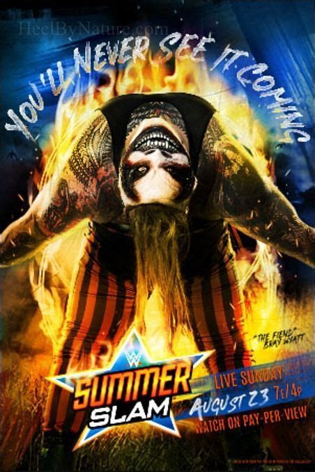 unique wwe summerslam poster featuring the fiend revealed photo updated match card