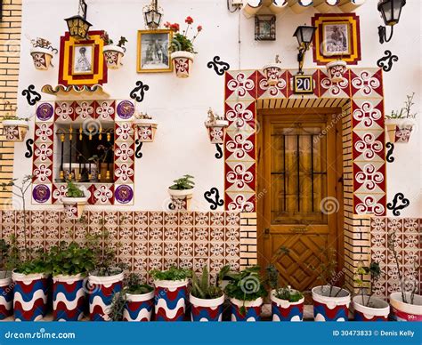 Colourful Traditional House In Alicante Spain Editorial Stock Photo