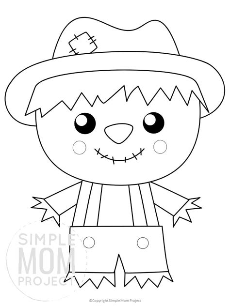 Free Printable Scarecrow Coloring Page For Kids 2 Supplyme