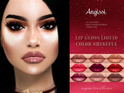 Lip Gloss Liquid Color Shineful By Angissi At Tsr Sims 4 Updates