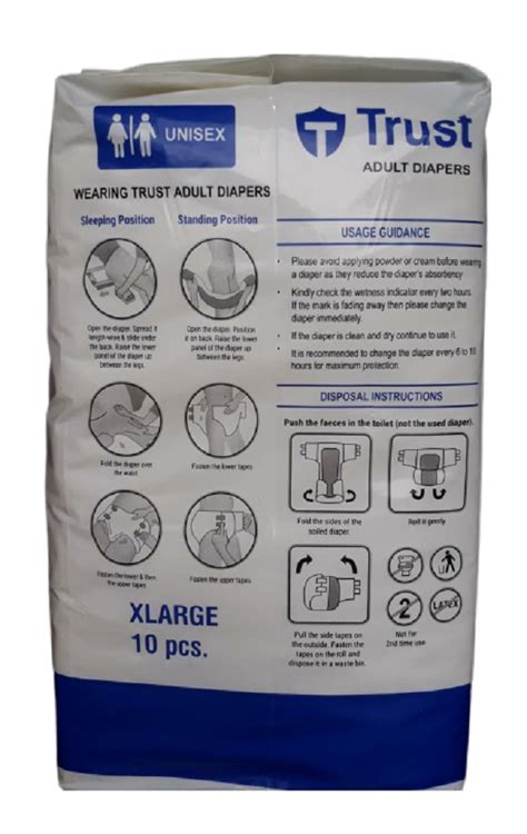 Trust Extra Large Disposable Adult Diaper At Rs 220packet Ex Godown