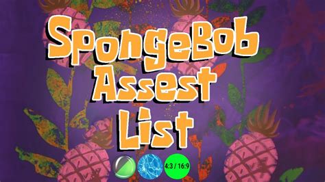 Spongebob Asset List Updated Youtube