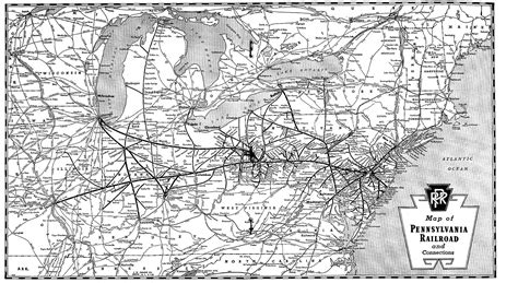 Pennsylvania Railroad System Map Pennsylvania • Mappery