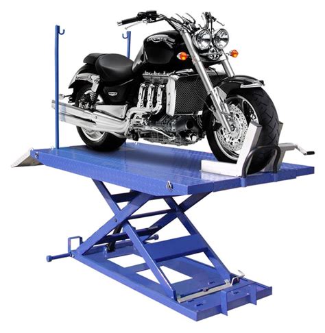 M 1500c Hr 1500lb High Rise Motorcycle Lift W Vise Side Extensions