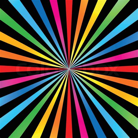 Colorful Bright Rainbow Spiral Background Stock Vector Colourbox