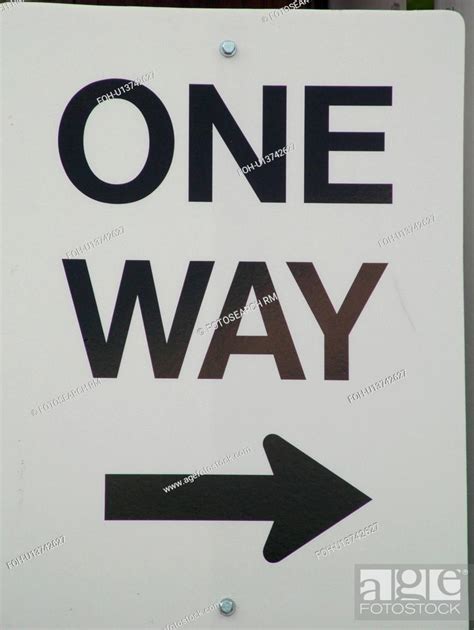 Road Sign One Way Stock Photo Picture And Rights Managed Image Pic