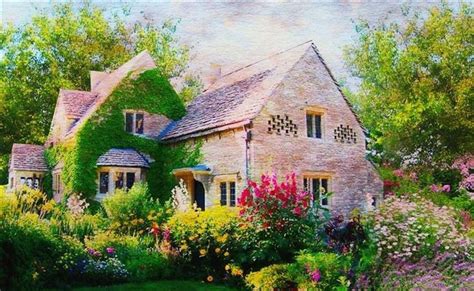 French Country Cottage Desktop Wallpaper