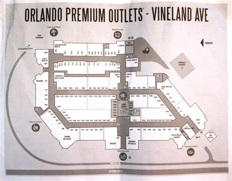 Orlando International Premium Outlets Map World Map