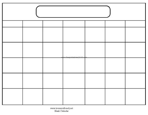 Monthly Calendar Printable Calendar Blank Template Blank Monthly
