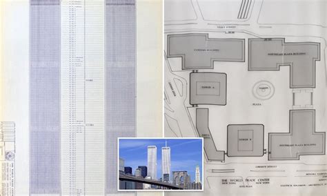 A1 Size World Trade Center Centre Twin Towers Trident Blueprints