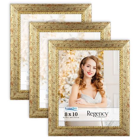 Buy Icona Bay 10x8 Picture Frames Gold 3 Pack Baroque Style Photo