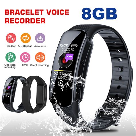 8gb Voice Recorder Bracelet Eeekit Audio Voice Activated Wrist