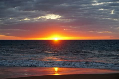 Beautiful Sunset In Horizon Ocean Wallpaper Hd Nature 4k Wallpapers