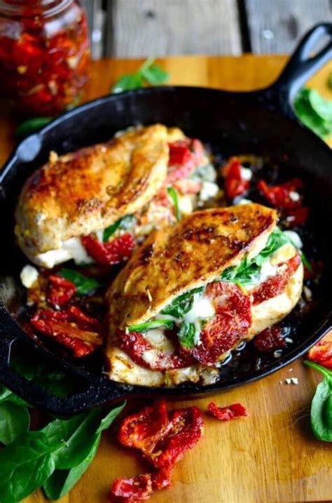 Sun Dried Tomato Spinach And Cheese Stuffed Chicken Breast Dale And