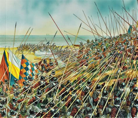 Pikemen Clash At The Battle Of Nieuwpoort 1600the Eighty Years War