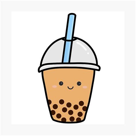 Original art printed in the usa on protective phone cases. "Boba Milk Tea" Photographic Print by ckittyy | Redbubble