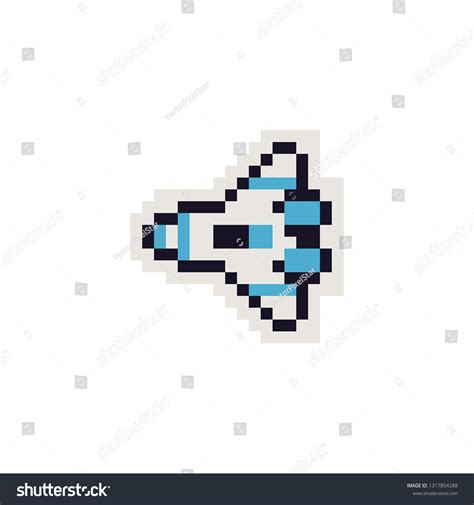 Abstract Image Ufo Spaceship Pixel Art Stock Vector Royalty Free