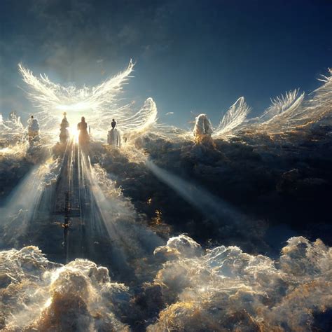 Prompthunt Heaven With Angels And God And Peace Realistic 4k