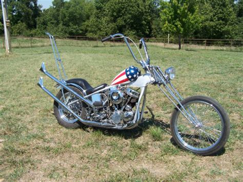 The harley panhead came next, building on the success of their first mass produced ohv engine. Captain America Custom Chopper /w 1950's Harley Panhead ...