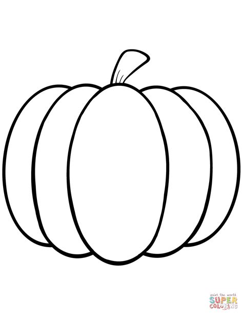 Simple Pumpkin coloring page | Free Printable Coloring Pages