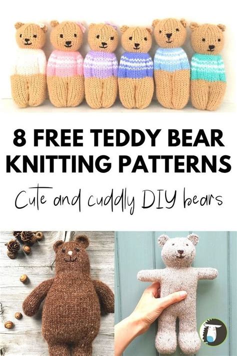 8 Cutest Teddy Bears Free Knitting Patterns Nobleknits Knitting Blog