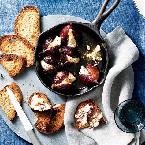 Before Roasting Sandwich Figs With Goat Cheese And Drizzle Them With