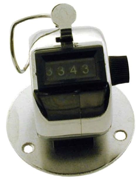 4 Digit Push Button Hand Operated Counter By Scurry Stainless Steel