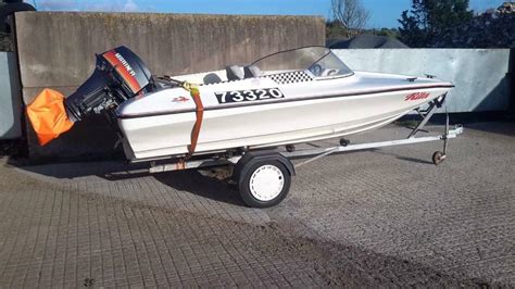 Sheakespeare Mustang Speed Boat 14ft With Engine In Sturminster