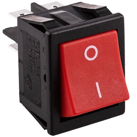 Interrupteur à Bascule Rouge Dpst 4 Broches Cablematic