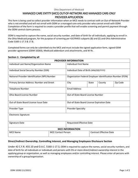 Form Odm10282 Fill Out Sign Online And Download Fillable Pdf Ohio