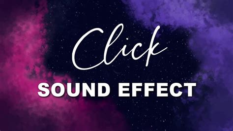 One Click Sound Effect Youtube