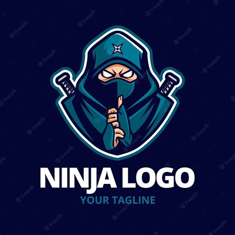 Free Vector Ninja Logo Template With Details