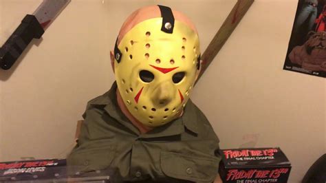 Friday The 13th Part 3 Jason Voorhees Latex Hood Mask And Hockey Mask Youtube