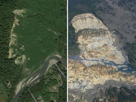 Oso Washington Incredible Before And After Images Of Mudslide