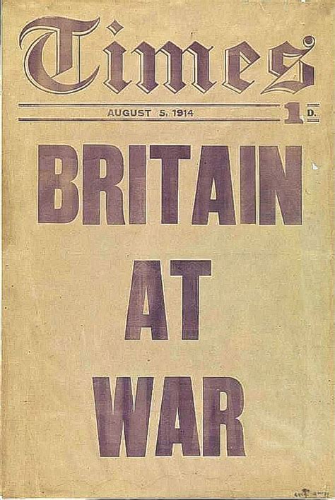 This Is How The British Press Reported The Outbreak Of The First World